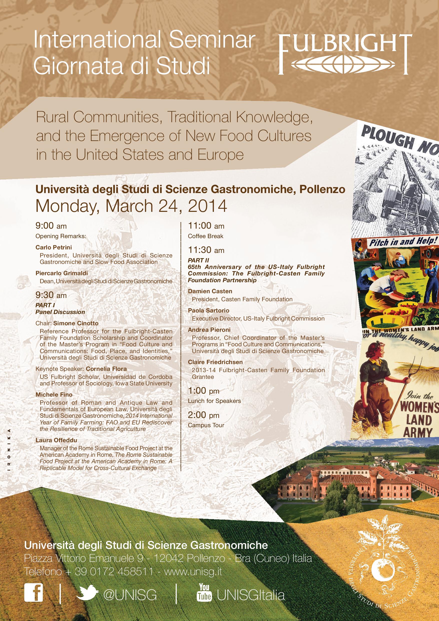 Prof. Simone CINOTTO, Fulbright seminar
